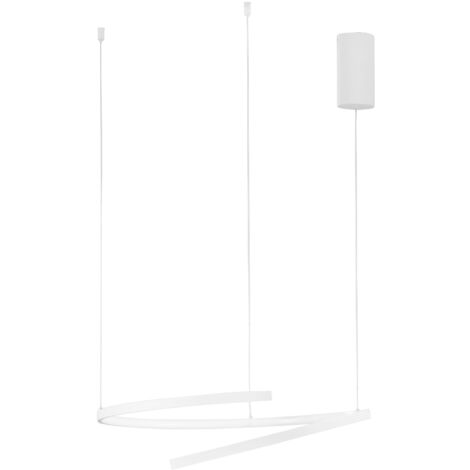 "Sospensione LED MOMA in metallo verniciato bianco con funzione CCT"