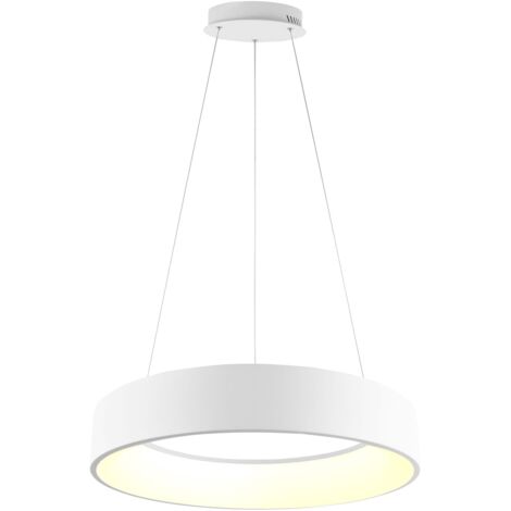 "Sospensione LED NOAH in alluminio bianco 60W con funzione CCT 60 cm."