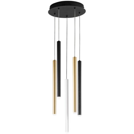 "Sospensione LED PYPE a 5 pendenti multicolore 35W con funzione CCT"