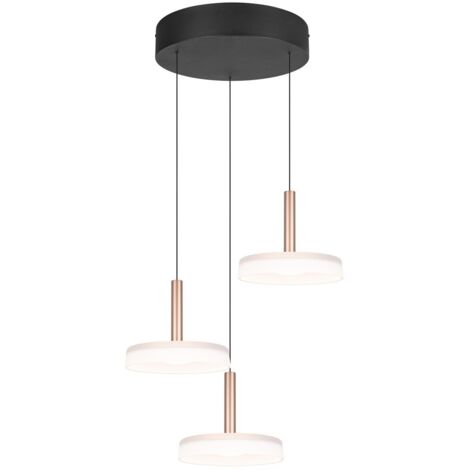 Sospensione LED Trio Celeste Ø35 bronzo 3 luci calda