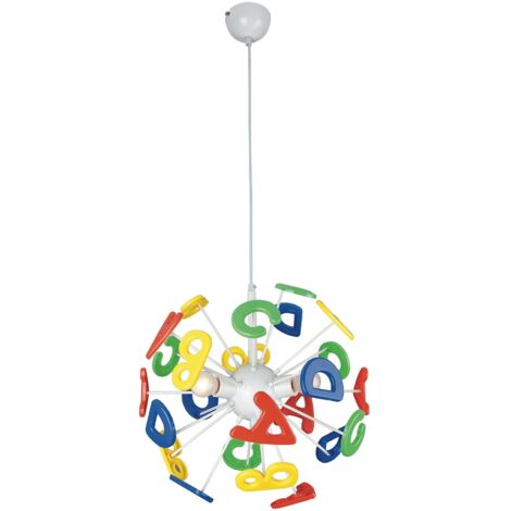 "Sospensione LETTERINE in metallo multicolore per bambini"