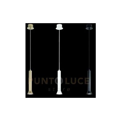 SOSPENSIONE LILA PICCOLA NERO H.26CM D.6,6CM 1 LUCE ATTACCO GU10