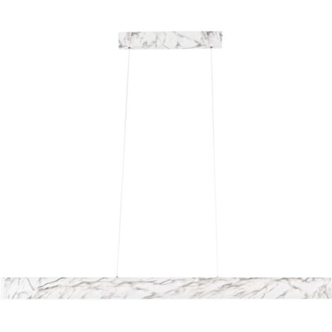 "Sospensione lineare LED NAVEL in metallo effetto marmo con CCT 120 cm."