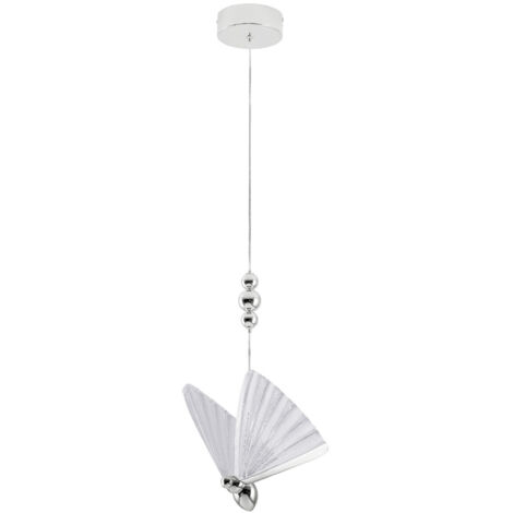 Sospensione Mariposa farfalla cromo LED 8W Light Prestige