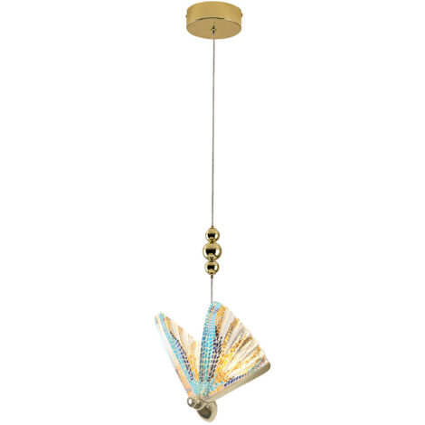 Sospensione Mariposa oro farfalla multicolor LED 8W CCT