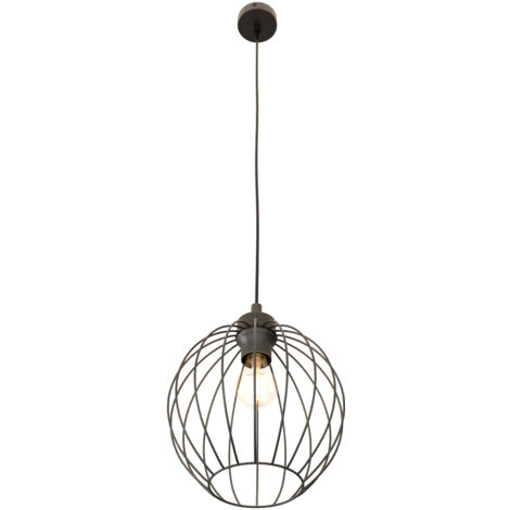 Sospensione Minimal Industrial Hathor 1 Luce Nera
