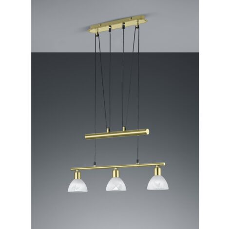 Sospensione Moderna 3 Luci Bilanciere Levisto Ottone Trio Lighting