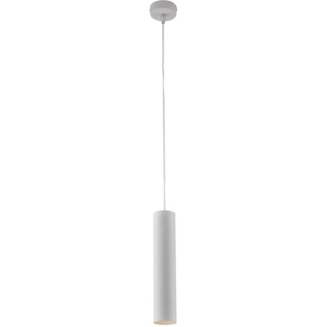 Sospensione Moderna A Cilindro Dag 1 Luce Gu10 In Ferro Laccato Bianco