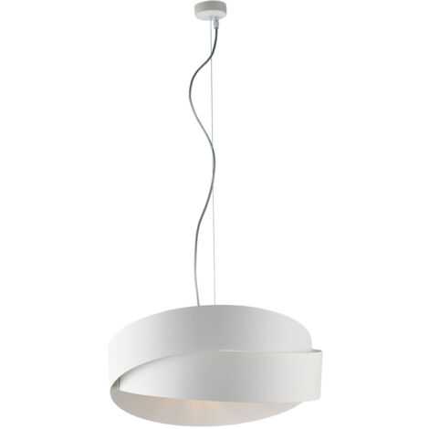 Sospensione Moderna Astro 2 Luci Ferro Laccato Bianco