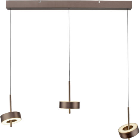 Sospensione moderna bronzo scuro 3 LED 9W CCT telecomando