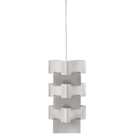 Sospensione Moderna Building Polilux ® Argento E Metallo Cromo 1 Luce E27