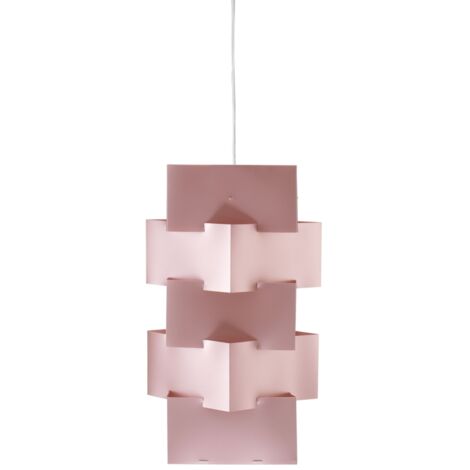 Sospensione Moderna Building Polilux ® Pink Metal E Metallo 1 Luce E27 H60Cm