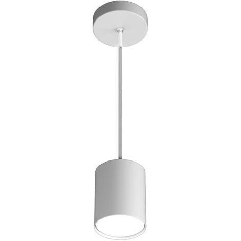 Sospensione Moderna Cilindrica Shape Metallo Bianco 1 Luce Gx53 10Cm