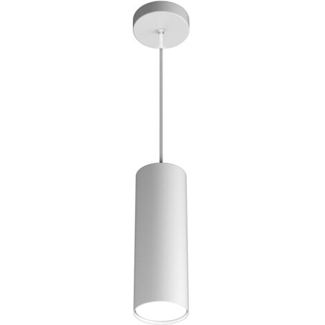 Sospensione Moderna Cilindrica Shape Metallo Bianco 1 Luce Gx53 25Cm