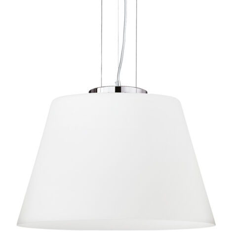 Sospensione Moderna Cylinder Metallo Bianco 1 Luce E27