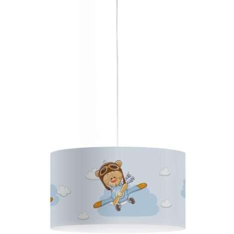 Sospensione Moderna Decokids Polilux ® Grafica Fly 1 Luce E27