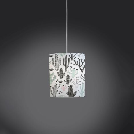 Sospensione Moderna Decolight Polilux ® Grafica Cactus 1 Luce E27