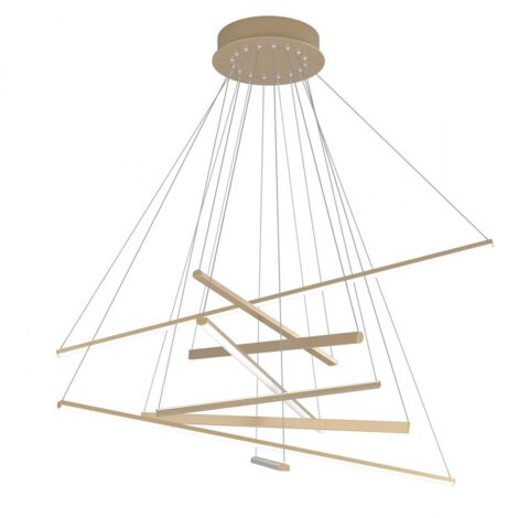 Sospensione Moderna Dna Alluminio Oro Led 80W