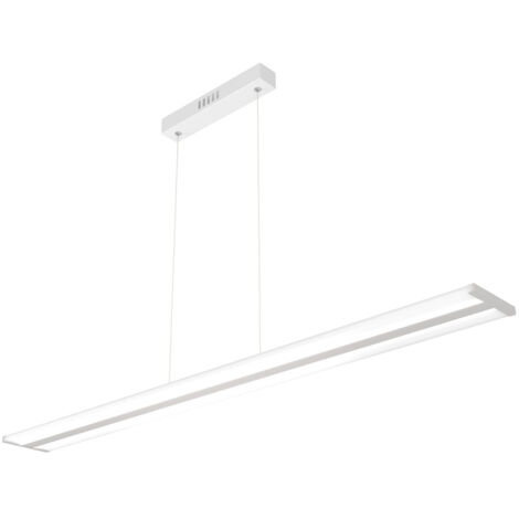 Sospensione Moderna Double Track Metallo Grgio E Diffusore Acrilico Led 40W