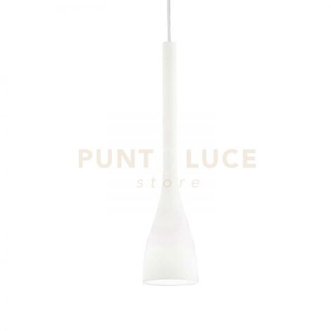 Sospensione Moderna Flut Vetro Bianco 1 Luce E27 Big