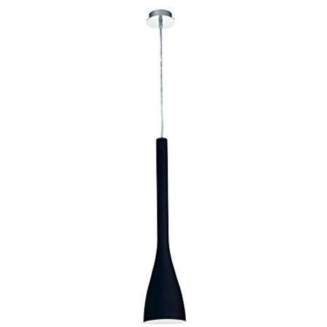 Sospensione Moderna Flut Vetro Nero 1 Luce E14 Small