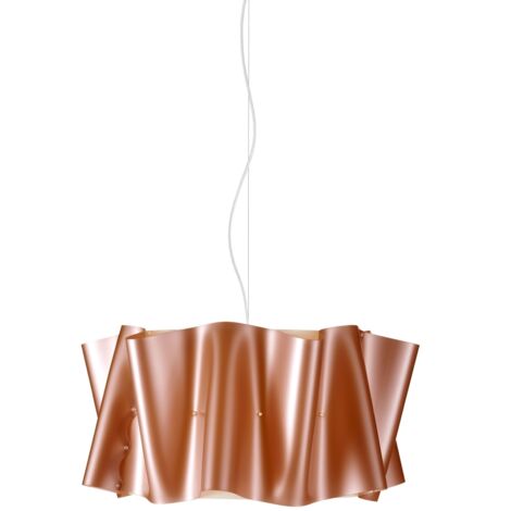 Sospensione Moderna Folio Polilux ® Rame E Metallo Cromo 1 Luce E27 D50Cm