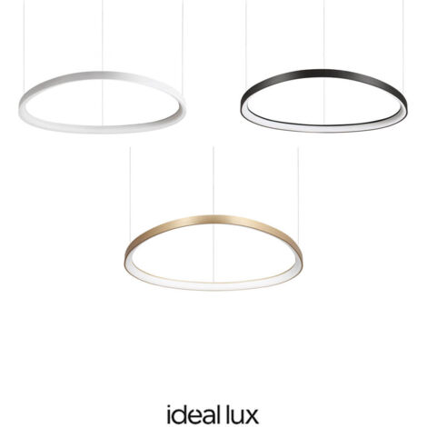 Sospensione Moderna Gemini Metallo Ottone Led 38W 3000K Luce Calda