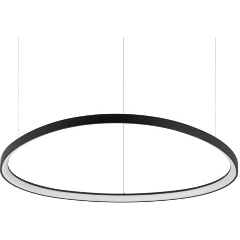 Sospensione Moderna Gemini Nero Led 80W 3000K Luce Calda