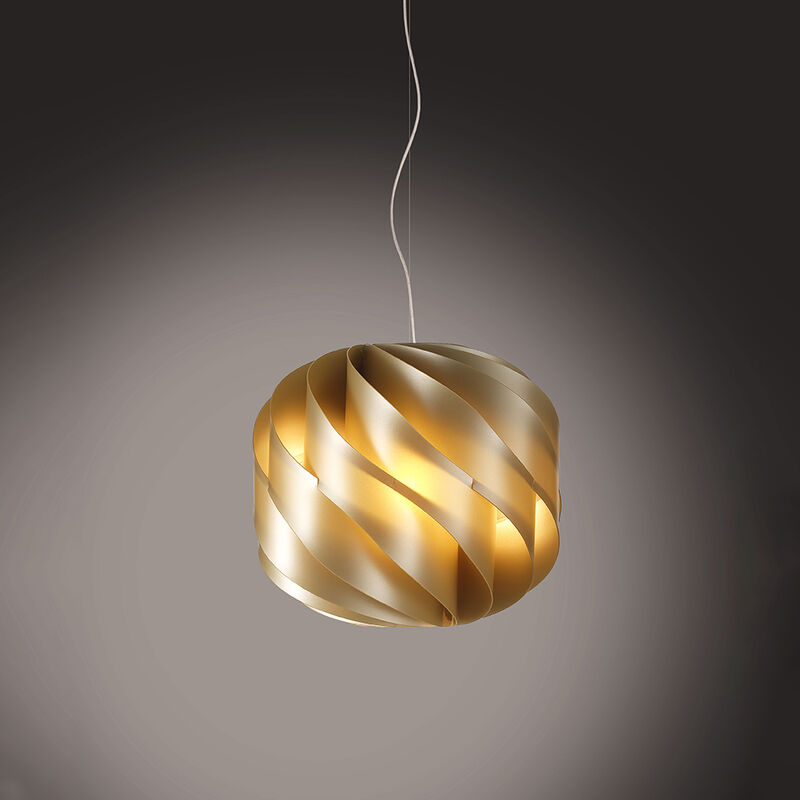 Image of Linea Zero - Sospensione Moderna Globe 1 Luce In Polilux Oro D15 Made In Italy - Oro