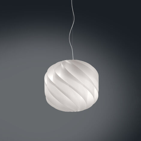 Sospensione Moderna Globe Polilux ® Bianco E Metallo Cromo 1 Luce E14