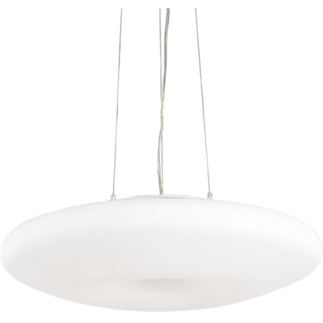 Sospensione Moderna Glory Vetro Bianco 5 Luci E27 D60