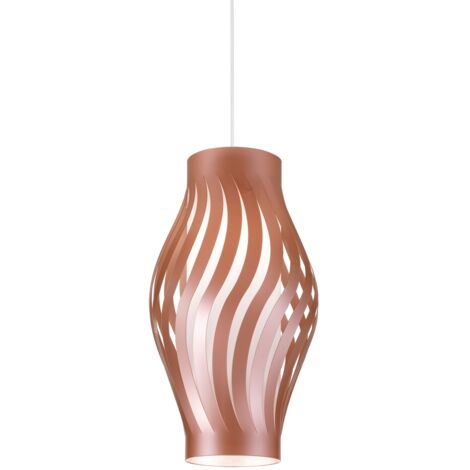 Sospensione Moderna Helios Polilux ® Rame 1 Luce E27 H32Cm