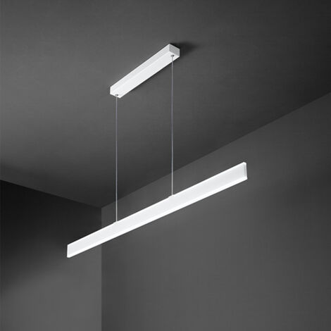 Sospensione Moderna Kante Metallo Bianco Acrilico Led 48W 3000K