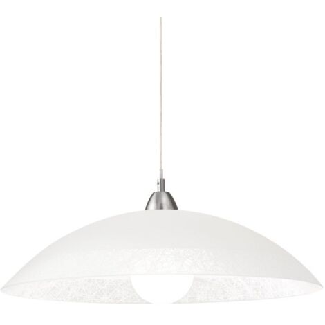 Sospensione Moderna Lana Vetro Bianco 1 Luce E27