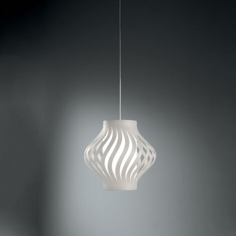 Sospensione Moderna Larga Helios Polilux ® Bianco 1 Luce E27