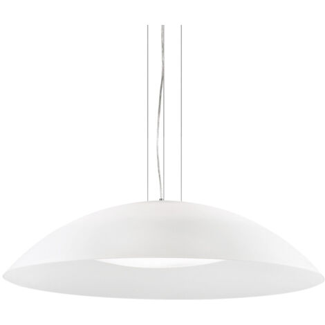 Sospensione Moderna Lena Vetro Bianco 3 Luci E27 D74Cm