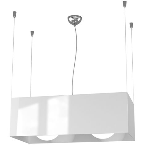 Sospensione Moderna Loft Metallo Cromo 2 Luci E27