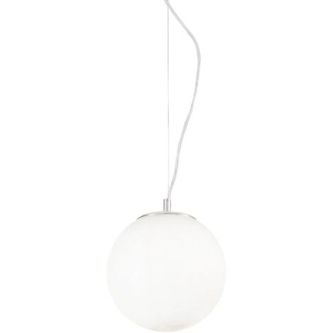 Sospensione Moderna Mapa Vetro Bianco 1 Luce E27 D20Cm