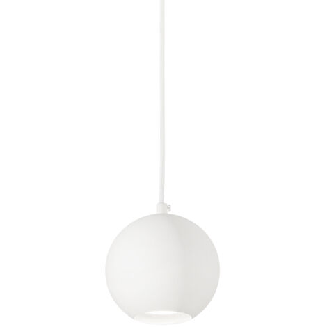 Sospensione Moderna Mr Jack Metallo Bianco 1 Luce 7W 3000K Luce Calda Small