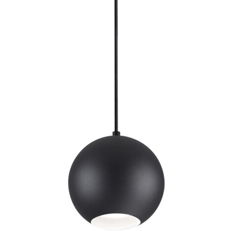 Sospensione Moderna Mr Jack Metallo Nero 1 Luce 7W 3000K Luce Calda Big
