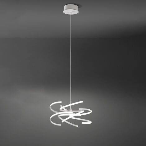 Sospensione Moderna Nest Metallo Bianco Led 60W Dimmerabile Ip20