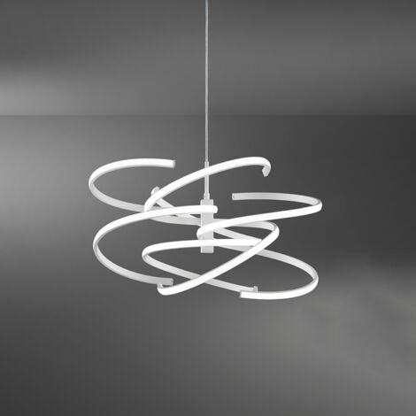 Sospensione Moderna Nest Metallo Bianco Led 80W Dimmerabile Ip20