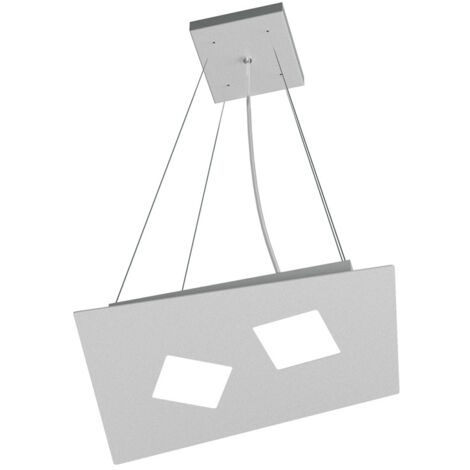 Sospensione Moderna Note Metallo Grigio 2 Luci Gx53
