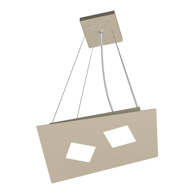 Sospensione Moderna Note Metallo Sabbia 2 Luci