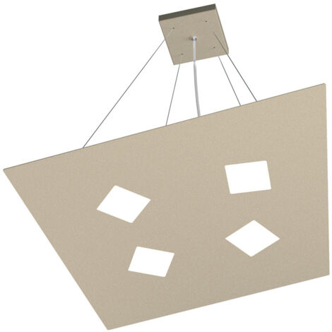 Sospensione Moderna Note Metallo Sabbia 4 Luci Gx53