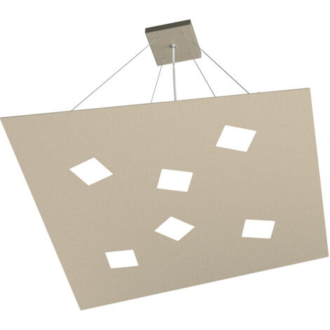 Sospensione Moderna Note Metallo Sabbia 6 Luci Gx53