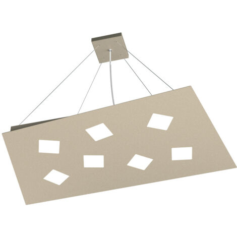 Sospensione Moderna Note Metallo Sabbia 7 Luci Gx53