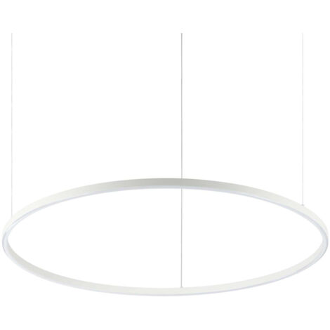 Sospensione Moderna Oracle Alluminio-Plastiche Bianco Led 55W 4000K D90Cm