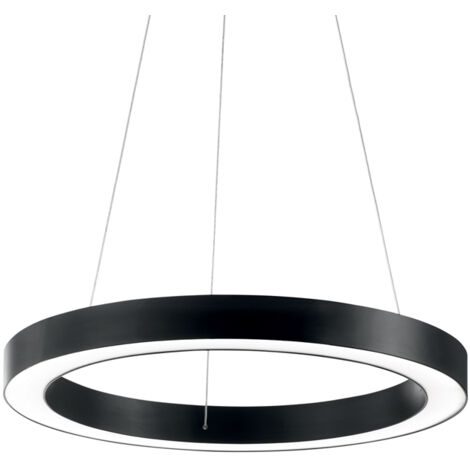 Sospensione Moderna Oracle Alluminio-Plastiche Nero Led 28W 3000K D50Cm