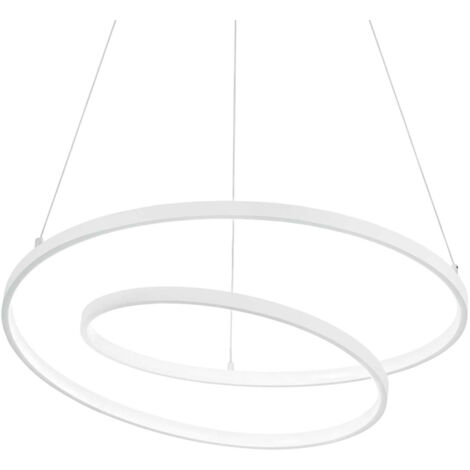 Sospensione Moderna Oz Metallo Bianco Led 48W 3000K Luce Calda D60Cm On-Off